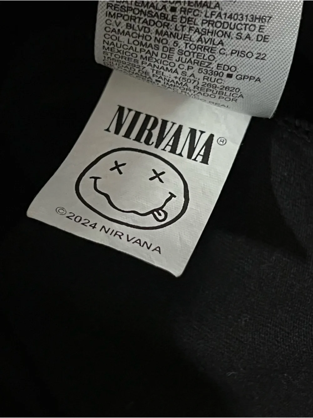 Old Navy Nirvana Smiley Face Band Graphic Tee Shirt Black Neon Green Size 2T